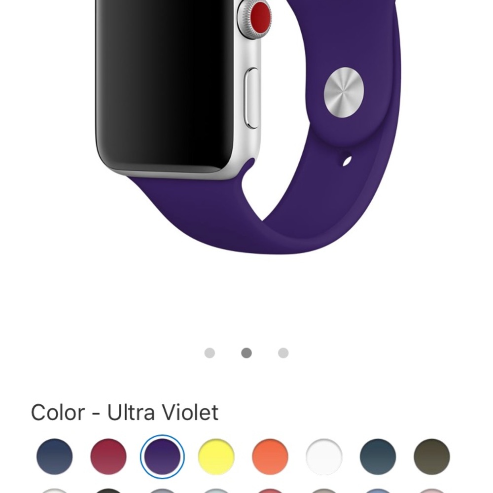 SEEKING 42mm GENUINE Apple Sport band ultraviolet